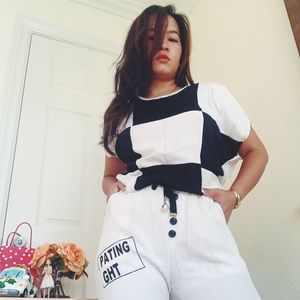 Black and white jumpsuit